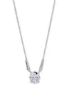Eliot Danori Silver-tone Cubic Zirconia Pendant Necklace, 16" + 2" Extender, Exclusively At Macy's In Rhodium