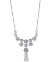Eliot Danori Silver-tone Cubic Zirconia Statement Necklace, 16" + 2" Extender, Exclusively At Macy's In Rhodium