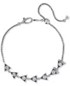 Eliot Danori Silver-tone Cubic Zirconia Triangle Slider Bracelet, Exclusively At Macy's In Silver