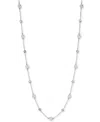 Eliot Danori Silver-tone Imitation Pearl & Cubic Zirconia Bezel Station Necklace, 16" + 2" Extender, Exclusively 