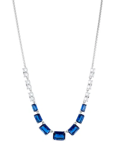 Eliot Danori Silver-tone Mixed Crystal Statement Necklace, 16" + 2" Extender, Created For Macy's