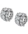 Eliot Danori Small Cubic Zirconia Triple-row Hoop Earrings, 0.75" In Silver