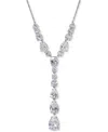Eliot Danori Stone Lariat Necklace, 16" + 2" Extender, Exclusively At Macy's In Silver