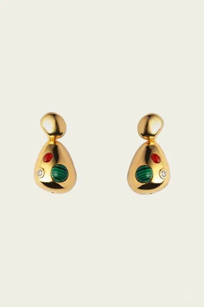 Eliou Analu Earrings In Malachite In Multi