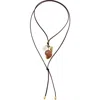 Eliou Area Charm Wrap Necklace In Black