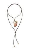 Eliou Area Charm Wrap Necklace In Black