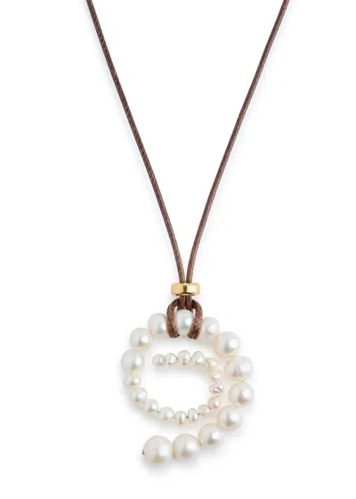 Eliou Arla Pearl-embellished Cord Wrap Necklace
