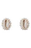 Eliou Ava Multi-stone Earrings In White