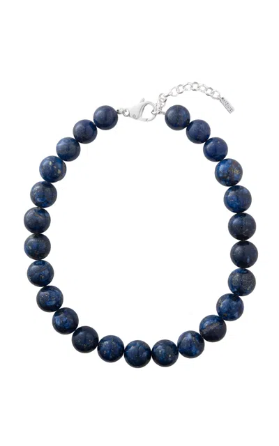 Eliou Azul Silver-plated Lapis Lazuli Necklace In Blue