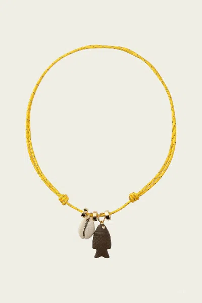 Eliou Bass Necklace In Yellow In Gold