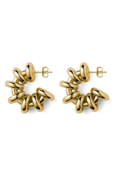 Eliou Éliou Biblio Hoop Earrings In Gold Plated