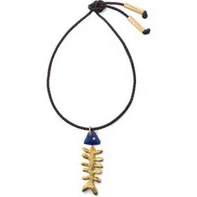 Eliou Bone Multi-stone Necklace In Gold