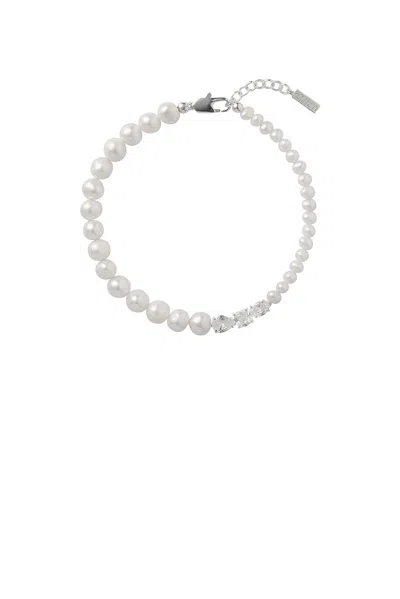Eliou Branca Anklet In Freshwater Pearls & Cubic Zirconia