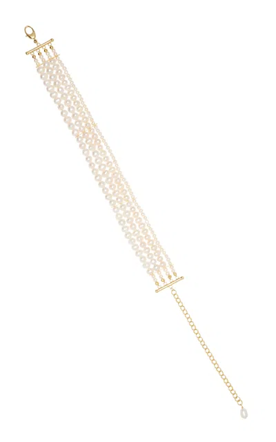 Eliou Camille Pearl Necklace In White