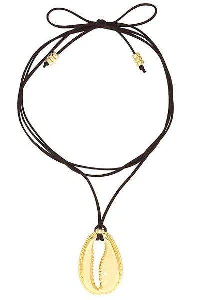 Eliou Concha Wrap Necklace In Gold Plated