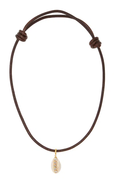 Eliou Cove Shell Necklace In Brown