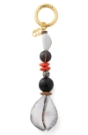 Eliou Éliou Cypra Stone & Shell Bag Charm In Brown Multi Color