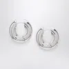 Eliou Devon Hoop Silver Earrings In Metallic