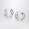 Éliou Devon Hoop Silver Earrings In Metallic