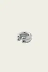Eliou Double Regina Ear Cuff In Silver