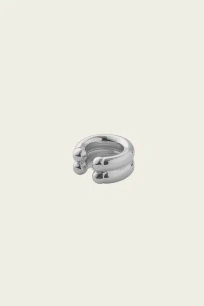 Eliou Double Regina Ear Cuff In Silver In Metallic