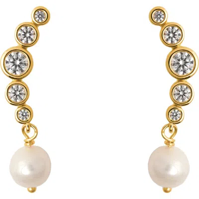 Eliou Éliou Elene Curved Bar Earrings In Gold