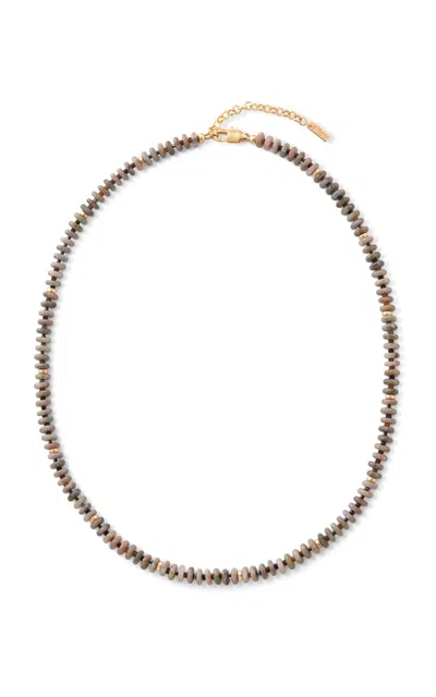 Eliou Enzo Multi-stone Necklace In Brown