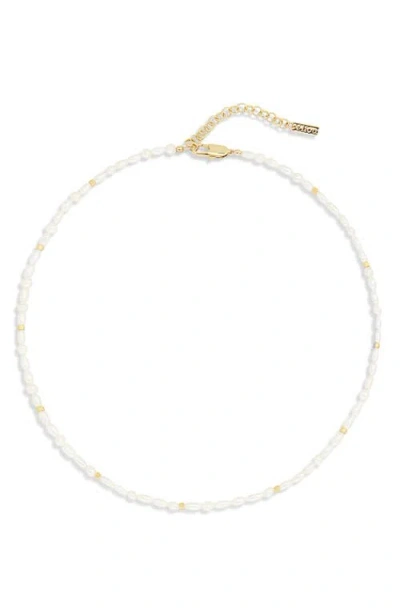 Eliou Éliou Ezra Freshwater Pearl Necklace In White