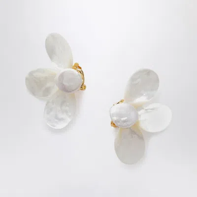 Eliou Éliou Fada White Earrings