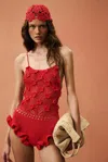 Eliou For Fwrd Baia Romper In Red