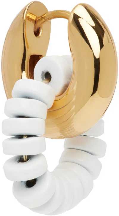 Eliou Gold & White Telly Earring