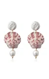 Eliou Ilha Pearl And Shell Earrings In White