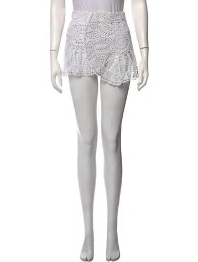 Pre-owned Eliou Lace Pattern Mini Skirt In Grey