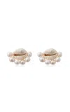 Eliou Lara Pearl And Shell Earrings In White