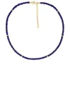 Eliou Leo Beaded 18kt Gold-plated Necklace In Blue