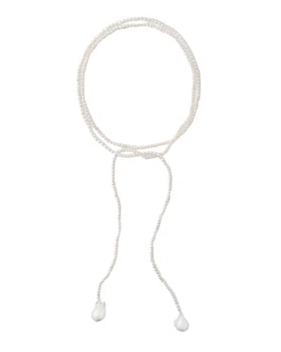 Eliou Luani Wrap Necklace In White In Metallic