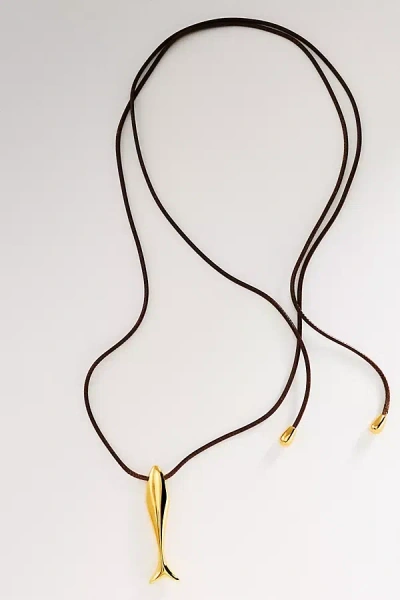 Eliou Éliou Minnow Wrap Necklace In Brown