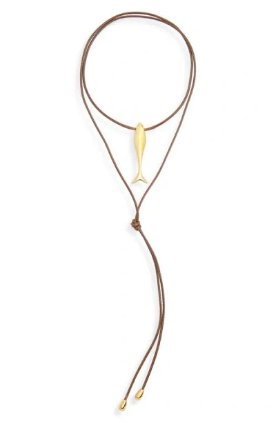 Eliou Éliou Minnow Wrap Necklace In Gold