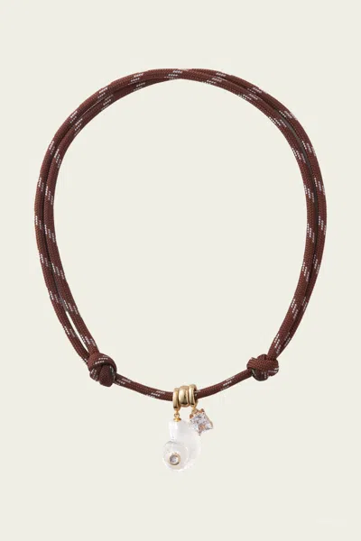 Eliou Nautilus Necklace In Brown