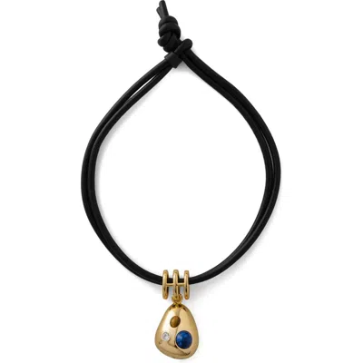 Eliou Noemia Multi-stone Necklace In Gold