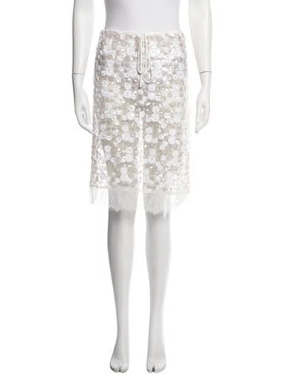 Pre-owned Eliou Nylon Mini Skirt In White