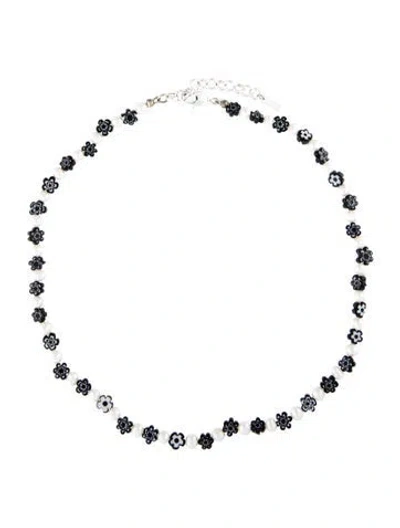 Pre-owned Eliou Pearl & Glass Bead Jengo Necklace, 19.75" In Multi