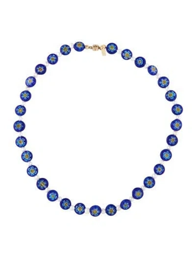 Pre-owned Eliou Pearl & Glass Bead Necklace, 16.25" In Multicolor