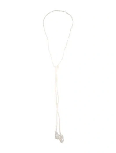 Pre-owned Eliou Pearl Luani Wrap Necklace, 48" In Multicolor