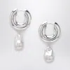 Eliou Pearl Silver Earrings In Silver