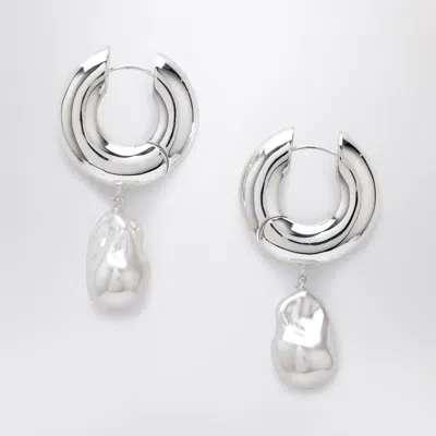 Eliou Éliou Pearl Silver Earrings In Metallic