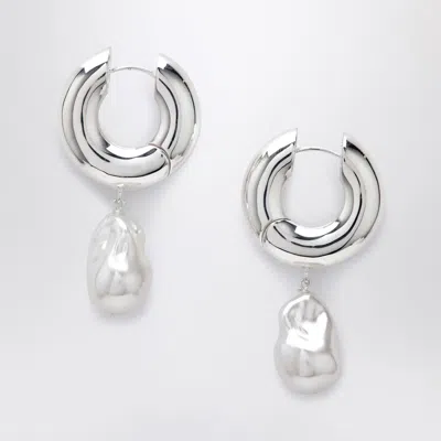 Eliou Éliou Pearl Silver Earrings In Metallic