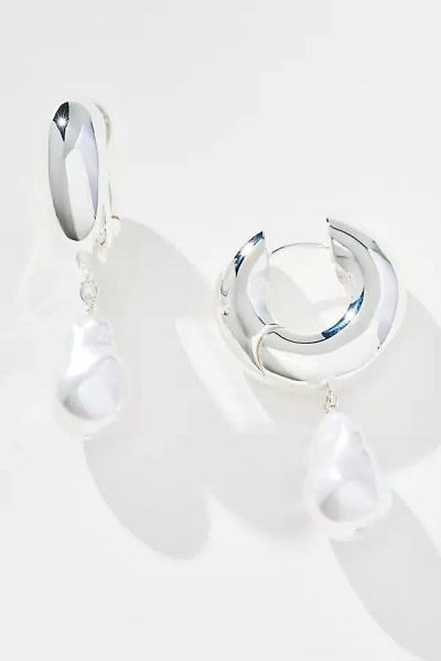Eliou Éliou Perla Chunky Drop Earrings In Silver