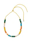 Eliou Pia Beaded Cord Necklace In Yellow