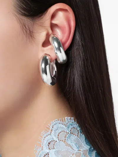 Eliou Pleated Ear Cuff In Silver